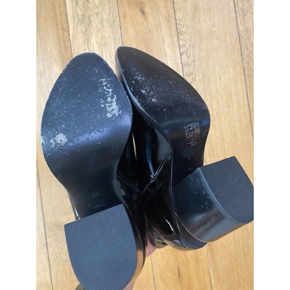 Alexander Wang Patent Leather Gabi Booties Black - Picture 12 of 13